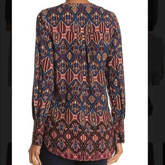 DR2 by Daniel Rainn Long Sleeve Split Blouse NWT - Picture 2 of 3